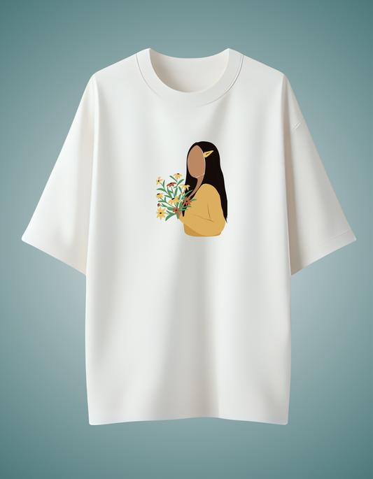 Golden Bloom Oversized Tees